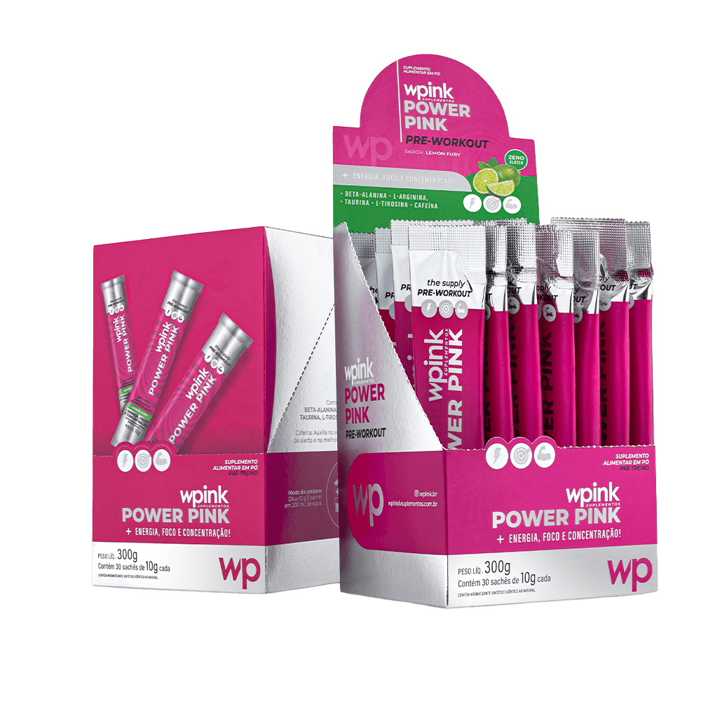 power pink de limão - pré-treino - 300g - wp - foto 5